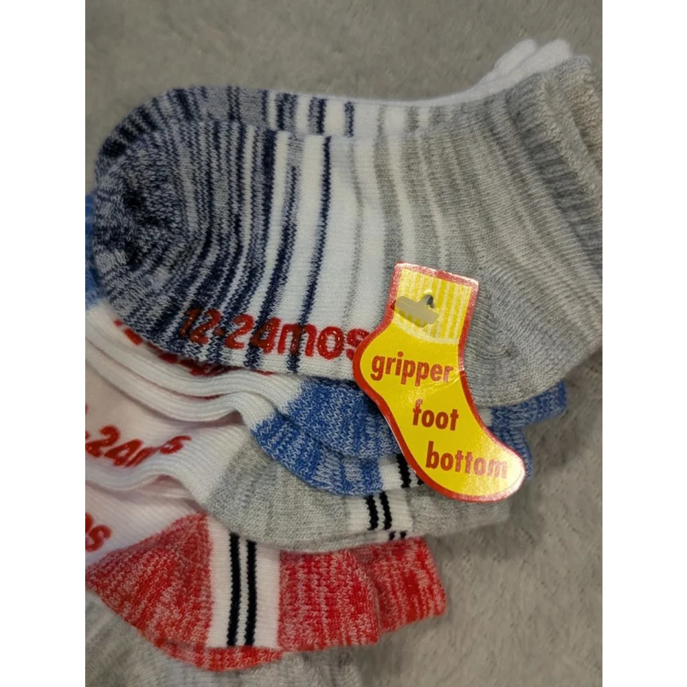 Baby Hanes Socks & Tights One Size 8 pr Multi-color Gripper Bottom